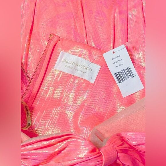 Bronx and Banco Florence Strapless Metallic Gown size L - Picture 10 of 11